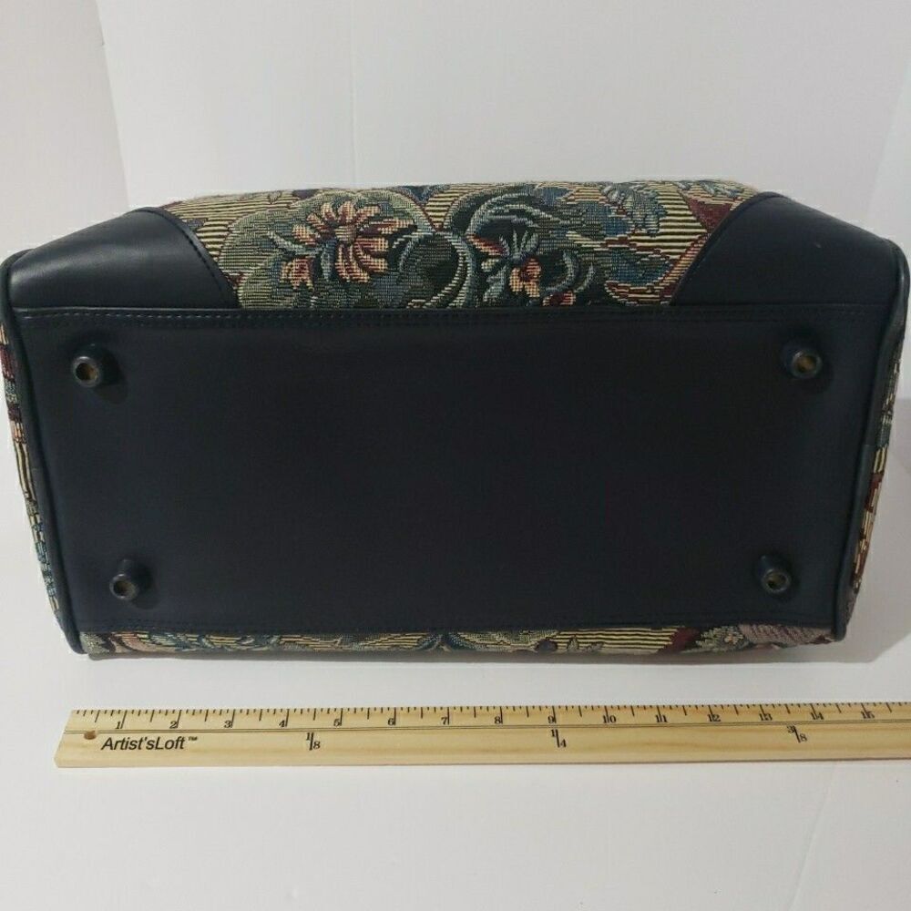 Sorrento Vintage Carry-All  Carry-On Floral Tapestry Luggage Overnight Tote Bag - Picture 8 of 8